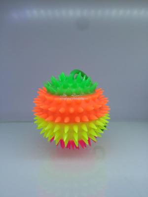 Four-Color Stitching Soft Rope Flash Massage Ball