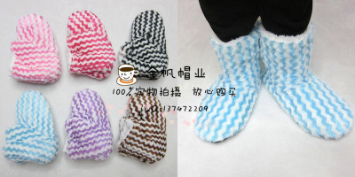 Foreign trade export ladies, skin pattern floor boots anti-skid floor socks, shoes and shoes.