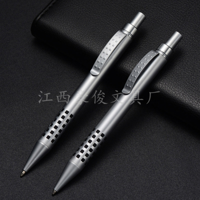 Rotating High-End Metal Pen Fashion Business Signature Simple Metal Ball Point Pen Custom Logo Metal Pen