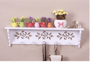 Creative new rose hollowed - out flower shelf clothing rack decoration rack wall hanging wall decorative wood plastic board
