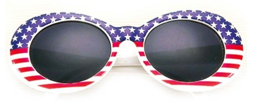 Factory Direct Sales Egg-Shaped Printed National Flag Glasses National Day Dance Party Decoration Glasses