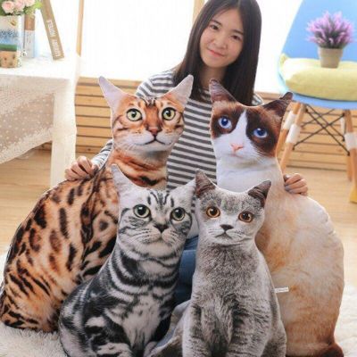Creative pillow funny funny expression simulation cat plush toys