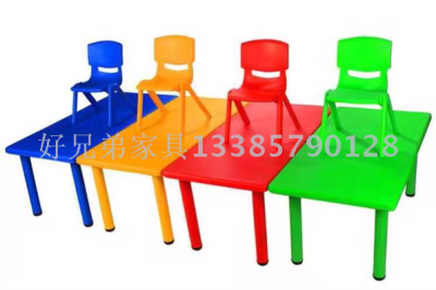 Safety and Environmental Protection Plastic Children's Desk and Chair, Children's Study Desk and Chair