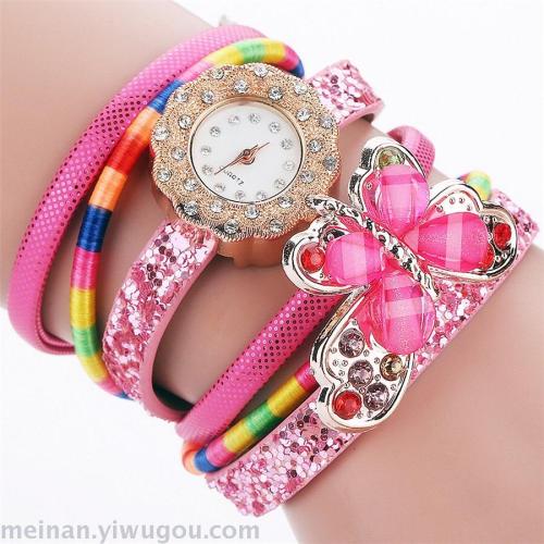 2017 Korean Style Hot Sale Butterfly Winding Women‘s Watch