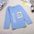 Yiwu boys and girls in 2019 spring and autumn English printed round collar long-sleeve T-shirt comfortable big child