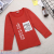 Yiwu boys and girls in 2019 spring and autumn English printed round collar long-sleeve T-shirt comfortable big child