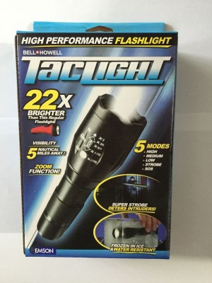 Light focusing telescopic LED rechargeable torch TacLight flashlight