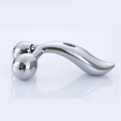 3D manual 2 wheel roller face thinning Massager Massage face lift Firming Facial Contouring artifact