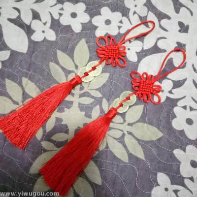 Supply of red packets China red brocade cloth pendant knot cloth purse accessories