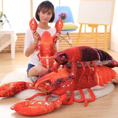 The simulation of marine animal plush toys creative lobster crayfish shrimp Pipi pillow