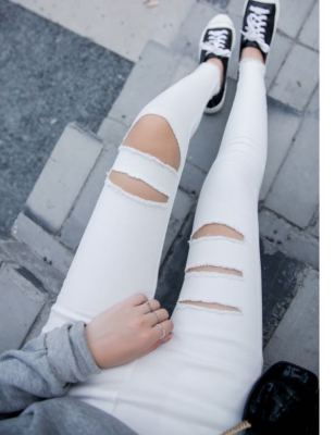 Welt hole leggings leggings