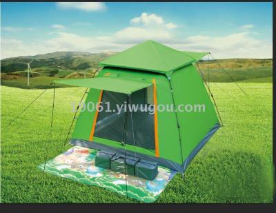 Hangjia 3-4 double camp automatic tent outdoor multi-layer camping tents outdoors.