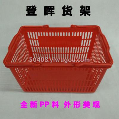 Plastic hand basket, portable blue, super plastic hand basket equipment.