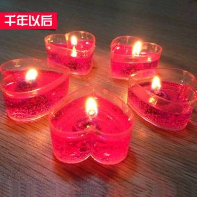 Heart-Shaped Transparent Jelly Candle