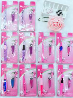 The hairdressing tool suction eyebrow clip +602 sets of small nail clippers with glue are of various styles