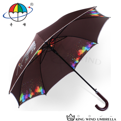 Qifeng 8P-1032 elephant color spray large double groove golf umbrella skeleton wind rain