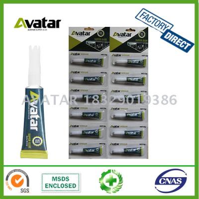 Professional factory direct cheap AVATAR super glue 502 for plastic/rubber/glass/metal/wood/leather