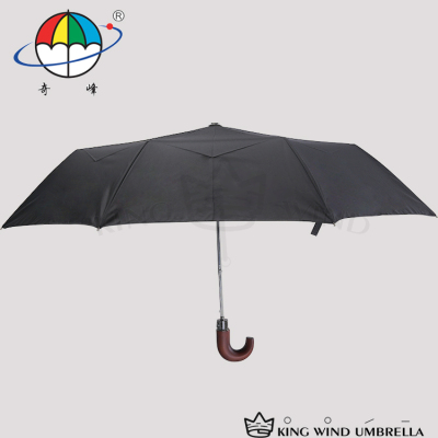 Umbrella qifeng daily solid wooden handle semi - automatic Umbrella advertising gift clear Umbrella