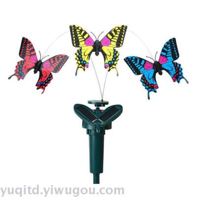 Solar simulation Assembly children's toy gardening decorations rotating of butterfly Butterfly creative gift