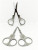 Beauty tool stainless steel sanding eyebrow scissors garment yarn scissors hand-cut embroidery scissors