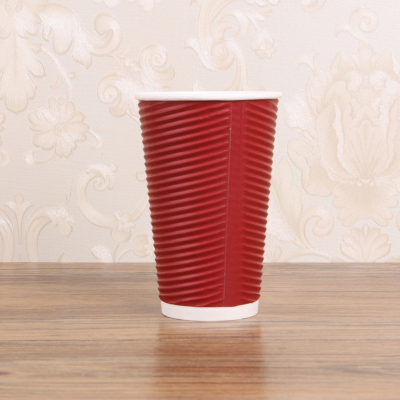 Factory 16Oz Anti-Scald Angular Cup Disposable Cup Printing Paper Cup Paper Cup Customized
