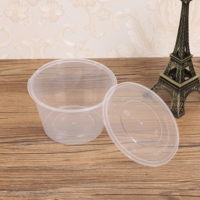 1000 round Bowl round Box Disposable Lunch Box to-Go Box Transparent Takeaway Lunch Box Fast Food Box