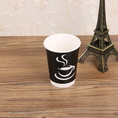 Manufacturer 12Oz Anti-Scald Double-Layer Cup Disposable Cup Printing Paper Cup Paper Cup Customized