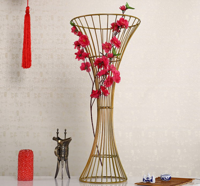 New Modern Chinese Style Iron Hollow Vase Decoration Craft Decoration Home Wedding Iron Road Lead Flower Arrangement