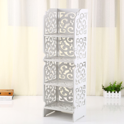 Simple Personality Rectangular Small Assembled Cabinet Hollow Four-Layer Floral Pattern