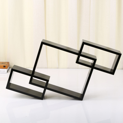 Simple Personality Rectangular Small Assembled Cabinet Black Fork Cover Three