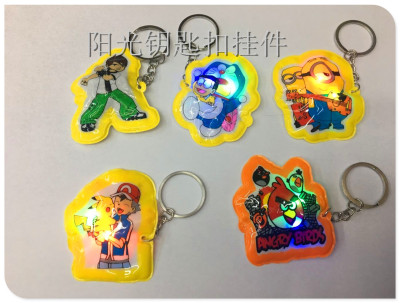 PVC material with light cartoon key pendant Pendant