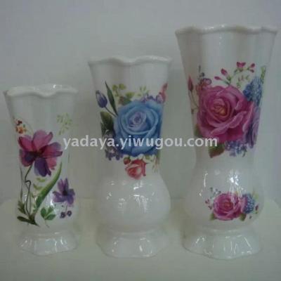 Porcelain decal vase