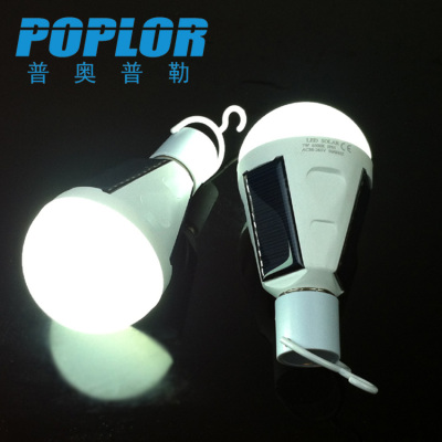 LED intelligent emergency bulb /Solar emergency lamp/ 7W / outdoor camping lamp/ handheld stall emergency lamp