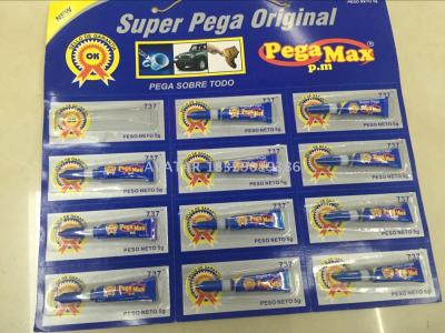 Original 727 Super Pega MAX 502 cyanoacrylate adhesive for all purpose in 12pcs plastic