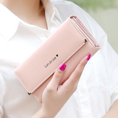New style Korean version of fashion simple letters sweet lady heart rivet 30% lady purse