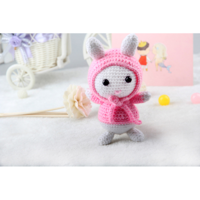 Factory Direct Sales DIY Material Package Popular Plush Toy Cute Hooded Bunny