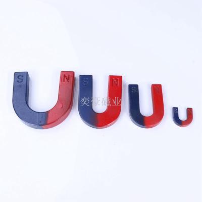 The magnet. Magnetic steel, teaching magnet ferrite magnet u-shaped magnet horseshoe.