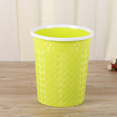 Factory direct sales lidless fashion colorful trash cans creative office plastic garbage cans