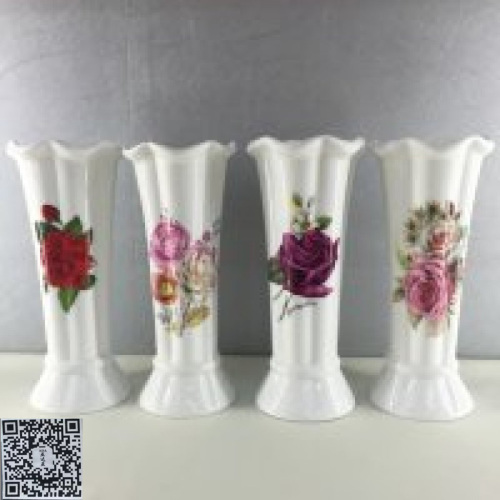 white porcelain decals single vase surface jade porcelain texture