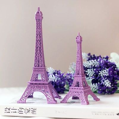 The purple series of famous architectural model of Eiffel Tower in Paris