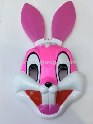 SH050906 white rabbit mask with light music