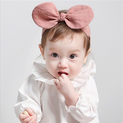 Children's headband girls cotton big rabbit ears headband baby cotton hair accessories baby headband 0-2 years old wholesale