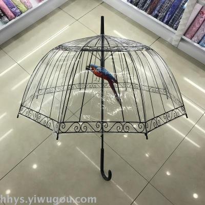Umbrella, 60cm POE birdcage Printing Umbrella, Transparent Umbrella, Transparent Umbrella, Po Umbrella, Umbrella
