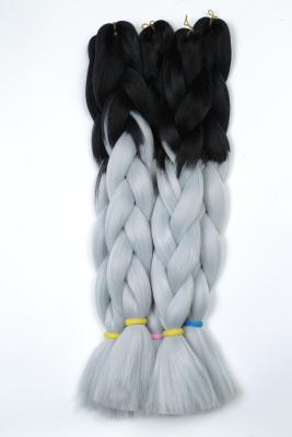 Afro - African black wig hair color, chemical fiber braid, double color plait.