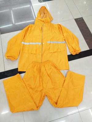 Oxford single layer suit raincoat with luminous light