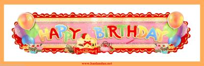 The new three-dimensional bar red stickers H4 birthday