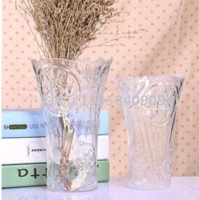 Plastic vase with rich bamboo water culture vase with crystal flower arrangement