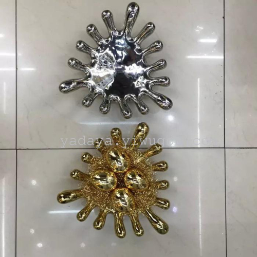 eight-claw fruit plate unique triangle decoration ceramic boutique