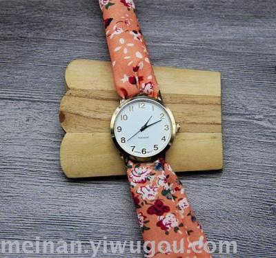 2017 new pastoral Suihua cloth watch goddess essential ribbon Watch