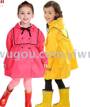 The children's raincoat is a raincoat for the adult raincoat.